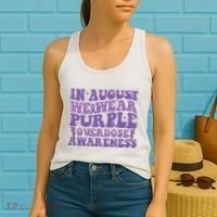 Overdose Awareness In August We Wear Purple Women Women's Tank Top thumb 2
