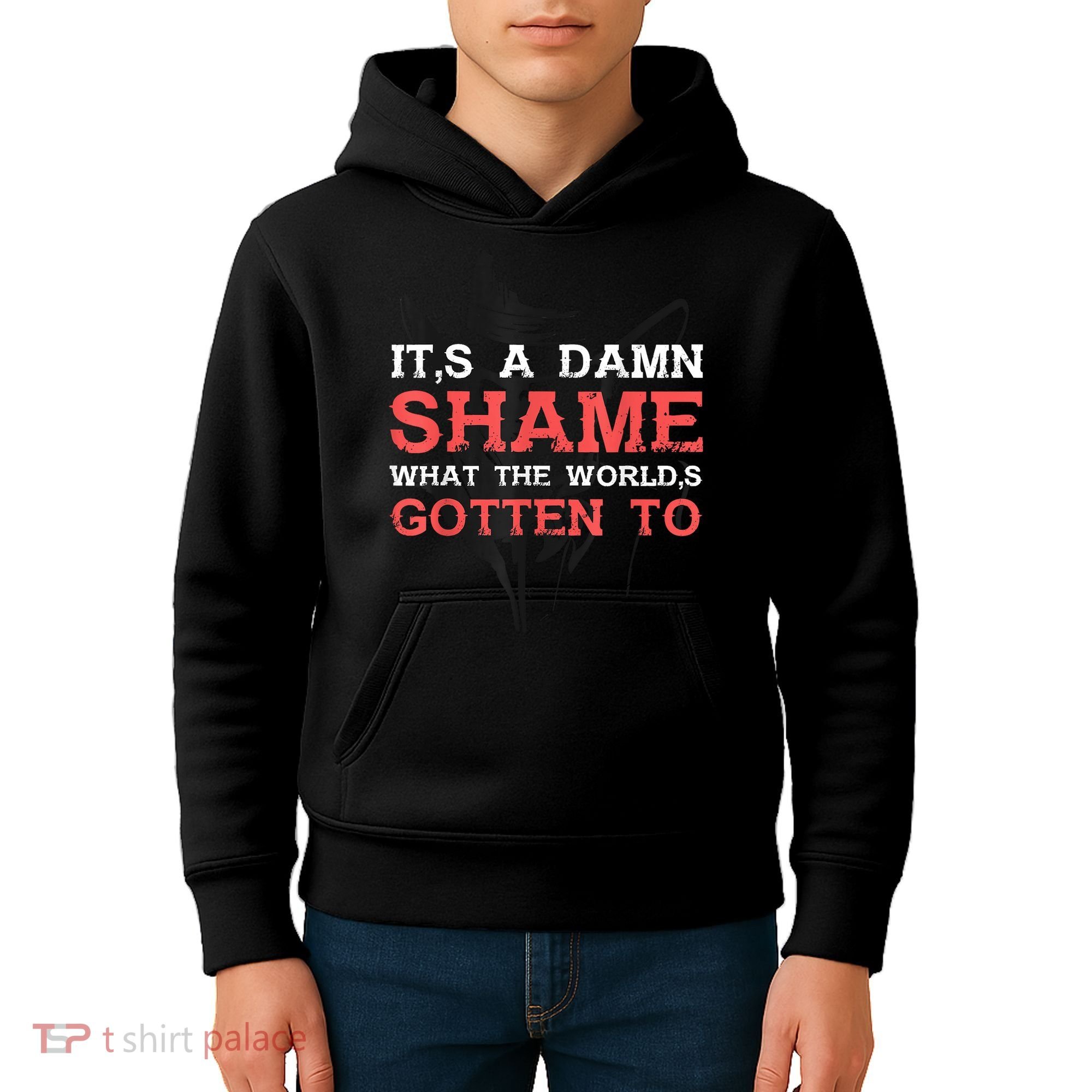 Oliver Anthony Its A Damn Shame What The Worlds Gotten To Kids Hoodie