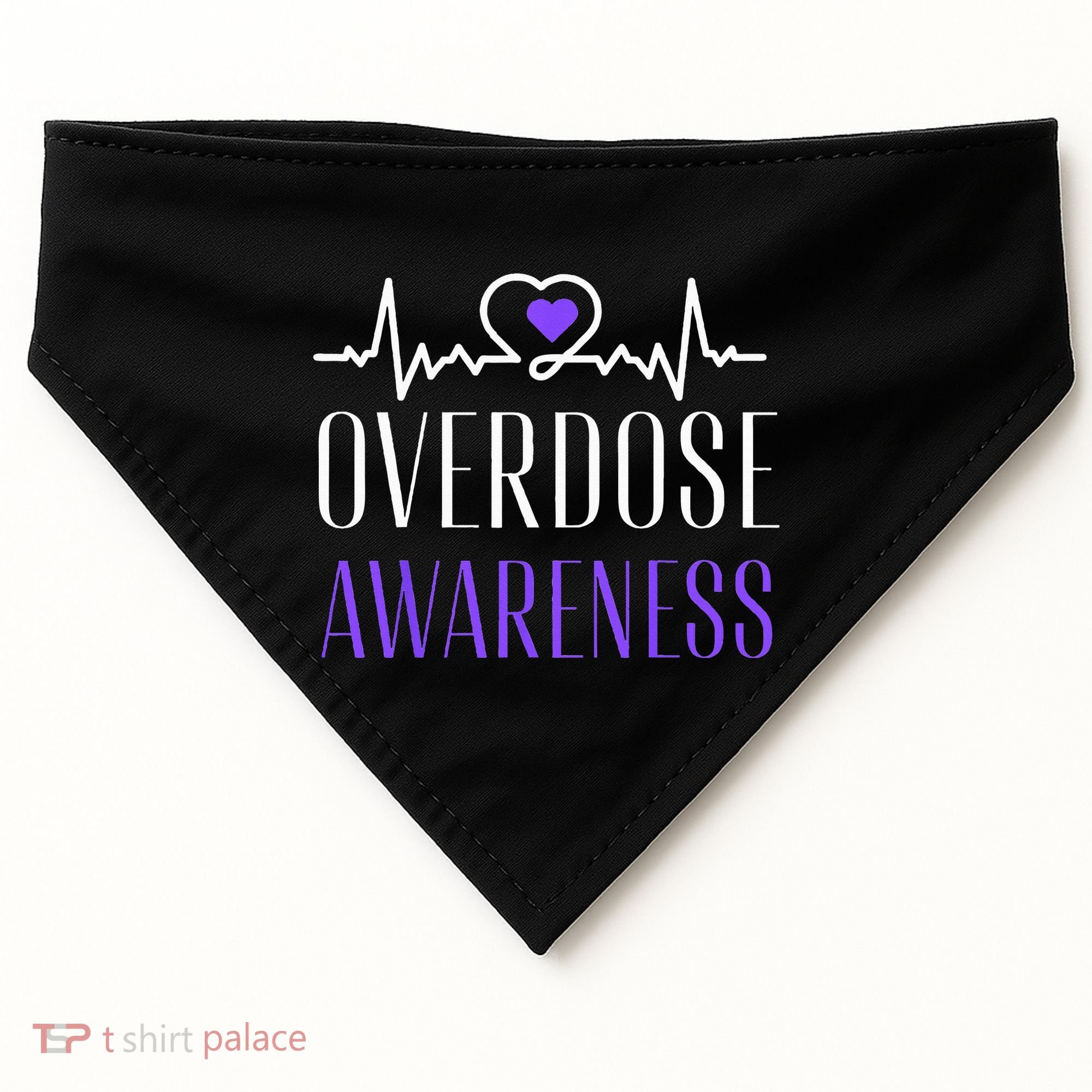 Overdose Awareness I Wear Purple For My Son for Overdose USA-Made Doggie Bandana