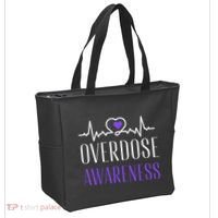 Overdose Awareness I Wear Purple For My Son for Overdose Tote Bag thumb 2