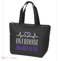 Overdose Awareness I Wear Purple For My Son for Overdose Tote Bag thumb 3