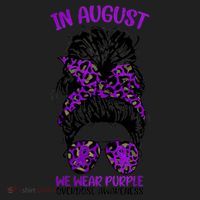 Overdose Awareness In August We Wear Purple Messy Bun Women's Sweatshirt thumb 2