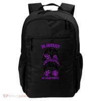 Overdose Awareness In August We Wear Purple Messy Bun Backpack thumb 0