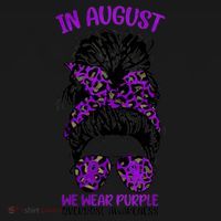Overdose Awareness In August We Wear Purple Messy Bun Coaster thumb 2