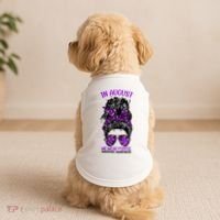 Overdose Awareness In August We Wear Purple Messy Bun Doggie Tank thumb 2