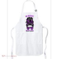 Overdose Awareness In August We Wear Purple Messy Bun Apron thumb 0