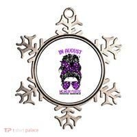 Overdose Awareness In August We Wear Purple Messy Bun Ornament thumb 0