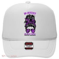 Overdose Awareness In August We Wear Purple Messy Bun Hat thumb 0
