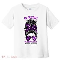 Overdose Awareness In August We Wear Purple Messy Bun Toddler T-Shirt thumb 0