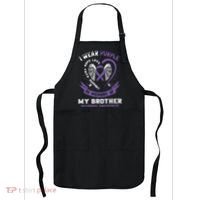 Overdose Awarenessc In Memory Of Brother Purple Ribbon Apron thumb 0