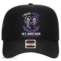 Overdose Awarenessc In Memory Of Brother Purple Ribbon Hat thumb 0