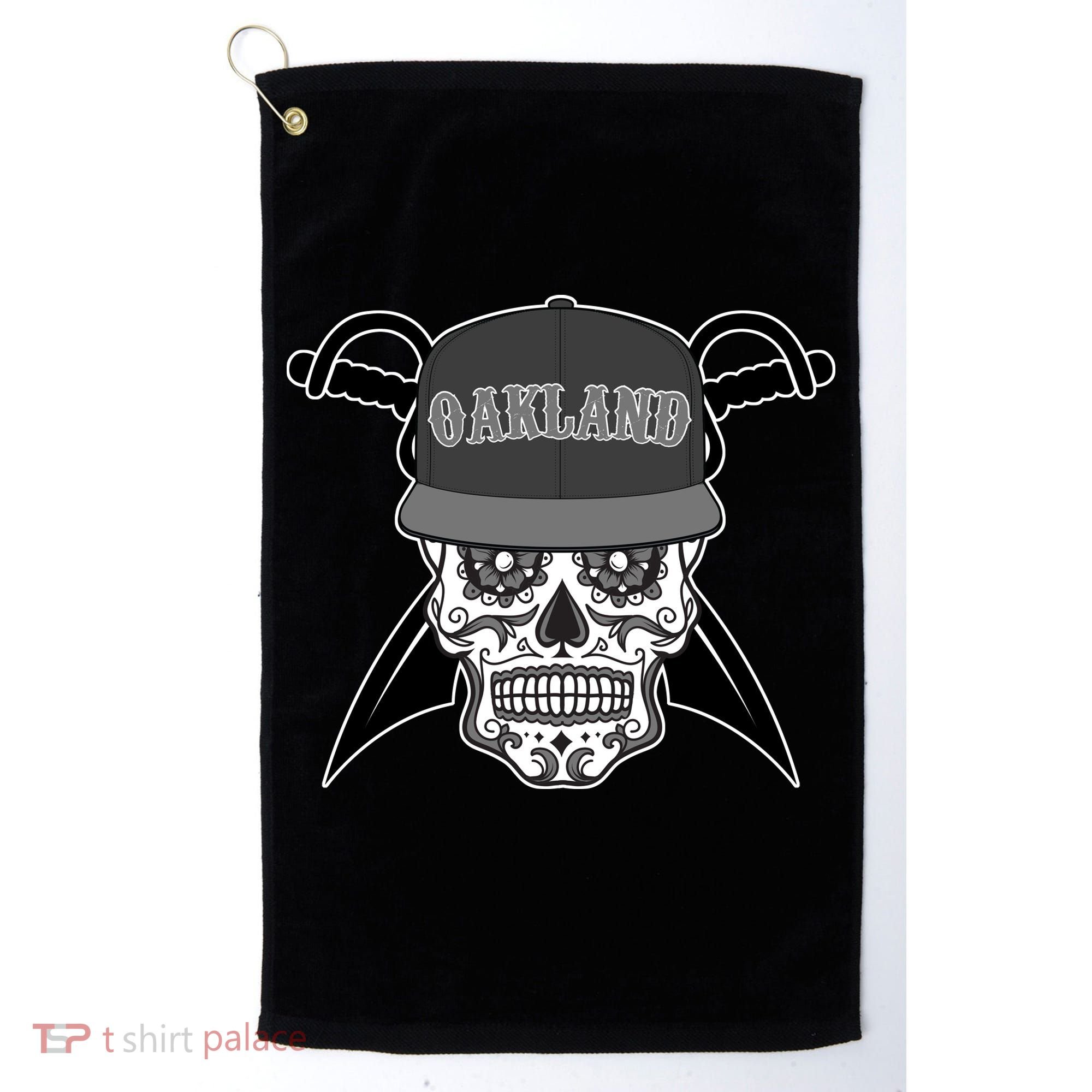Oakland Day of The Dead Sugar Skull Golf Towel