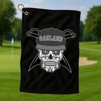 Oakland Day of The Dead Sugar Skull Golf Towel thumb 1