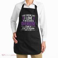 Overdose Awareness Lost Someone I Love Purple Ribbon Apron thumb 2