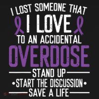 Overdose Awareness Lost Someone I Love Purple Ribbon Mousepad thumb 1