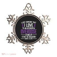 Overdose Awareness Lost Someone I Love Purple Ribbon Ornament thumb 0