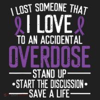Overdose Awareness Lost Someone I Love Purple Ribbon Golf Towel thumb 3
