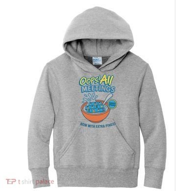 Oops! All Meetings Kids Hoodie