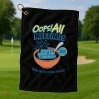 Oops! All Meetings Golf Towel thumb 1