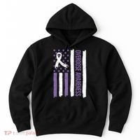 Overdose Awareness Month Flag Purple For Men And Women Hoodie thumb 0