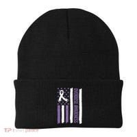 Overdose Awareness Month Flag Purple For Men And Women Beanie thumb 0