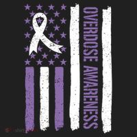 Overdose Awareness Month Flag Purple For Men And Women Hat thumb 2