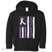 Overdose Awareness Month Flag Purple For Men And Women Toddler Hoodie thumb 0