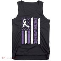 Overdose Awareness Month Flag Purple For Men And Women Tank Top thumb 0
