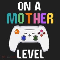 On A Mother Level Up Mothers Day Gamer Mom Retro Controller Gift Women's Sweatshirt thumb 2
