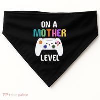 On A Mother Level Up Mothers Day Gamer Mom Retro Controller Gift USA-Made Doggie Bandana thumb 0