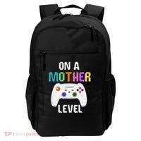 On A Mother Level Up Mothers Day Gamer Mom Retro Controller Gift Backpack thumb 0