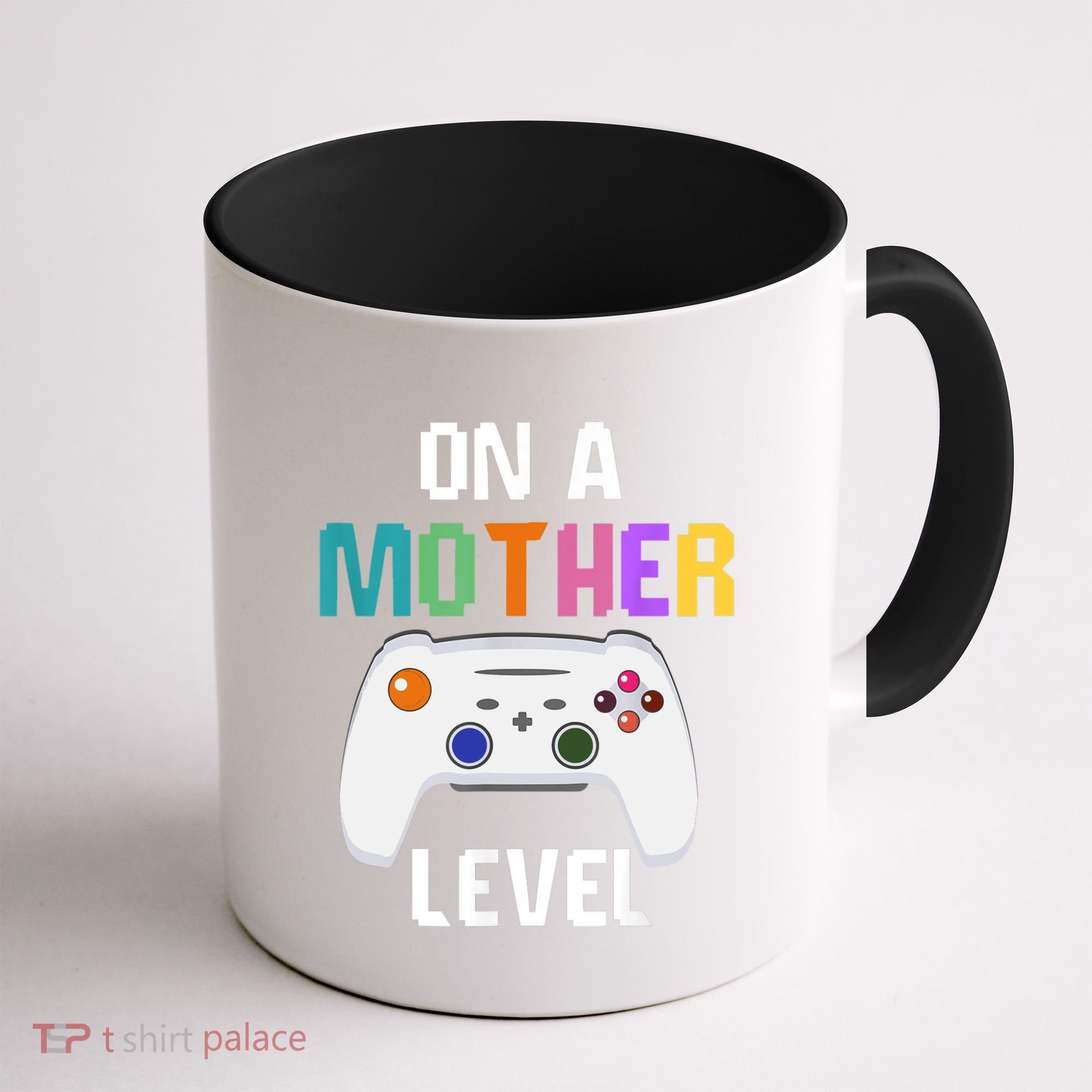 On A Mother Level Up Mothers Day Gamer Mom Retro Controller Gift Coffee Mug