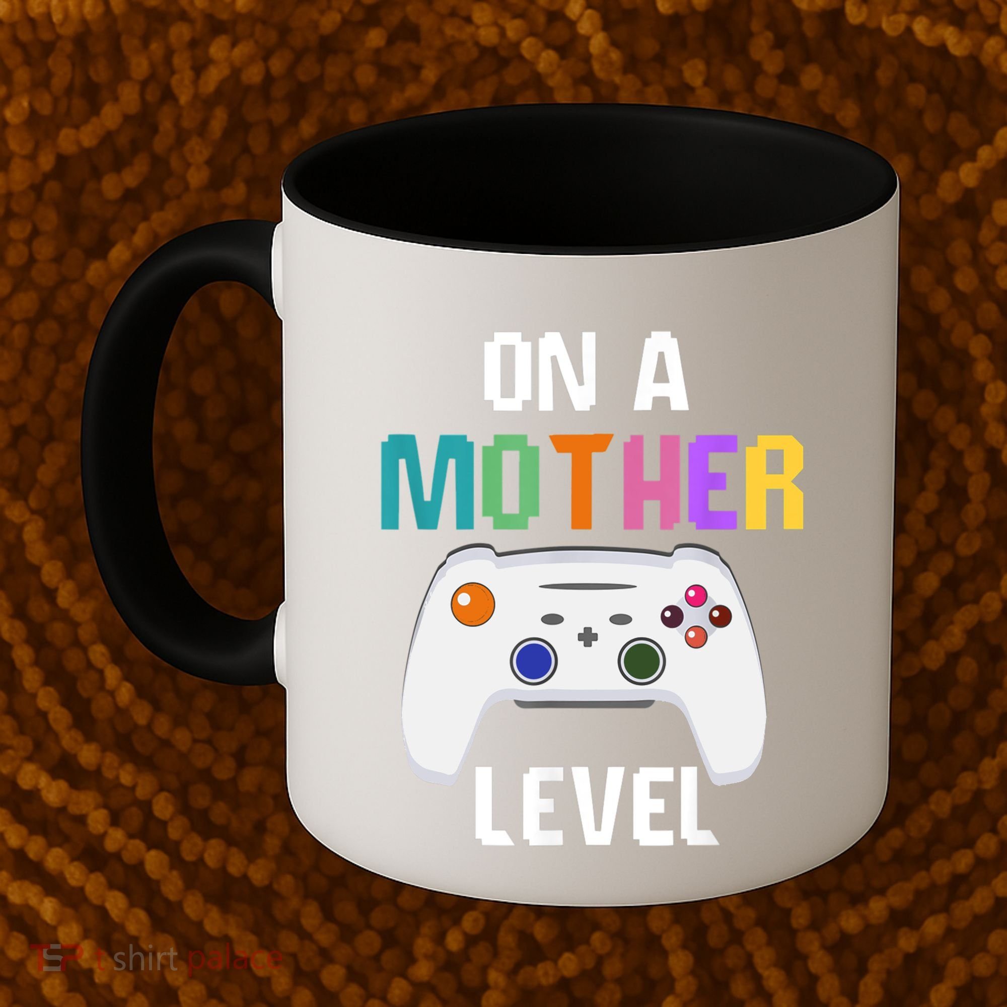 On A Mother Level Up Mothers Day Gamer Mom Retro Controller Gift Coffee Mug
