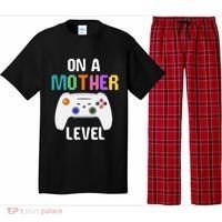 On A Mother Level Up Mothers Day Gamer Mom Retro Controller Gift Pajama Set thumb 0