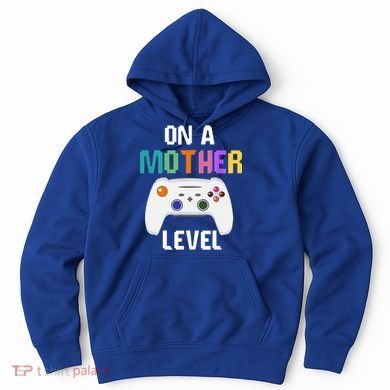 On A Mother Level Up Mothers Day Gamer Mom Retro Controller Gift Hoodie