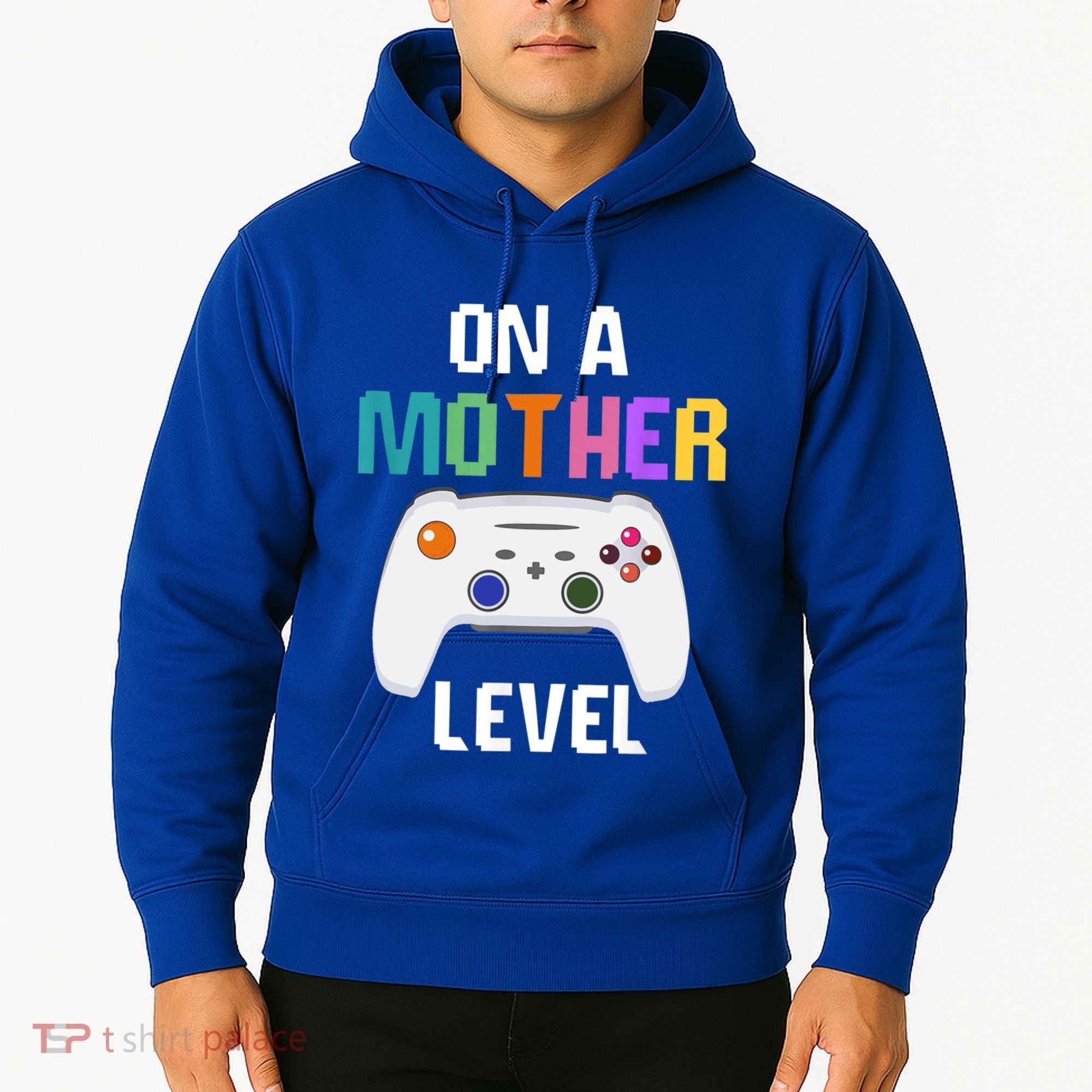 On A Mother Level Up Mothers Day Gamer Mom Retro Controller Gift Hoodie