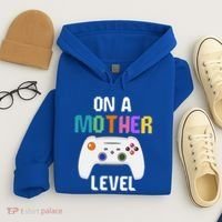 On A Mother Level Up Mothers Day Gamer Mom Retro Controller Gift Hoodie thumb 4