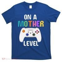 On A Mother Level Up Mothers Day Gamer Mom Retro Controller Gift T-Shirt thumb 0