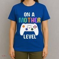 On A Mother Level Up Mothers Day Gamer Mom Retro Controller Gift T-Shirt thumb 4