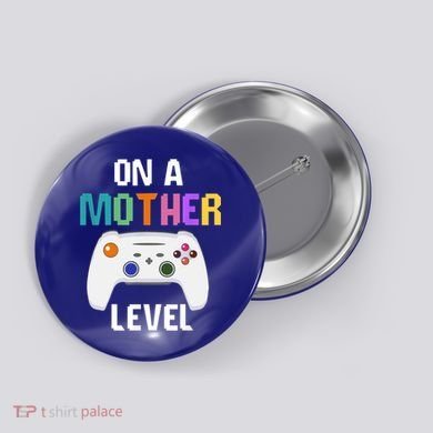 On A Mother Level Up Mothers Day Gamer Mom Retro Controller Gift Button