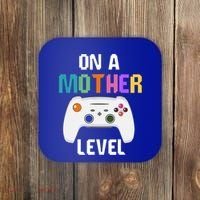 On A Mother Level Up Mothers Day Gamer Mom Retro Controller Gift Coaster thumb 0