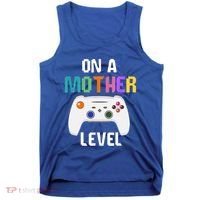 On A Mother Level Up Mothers Day Gamer Mom Retro Controller Gift Tank Top thumb 0
