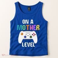 On A Mother Level Up Mothers Day Gamer Mom Retro Controller Gift Tank Top thumb 2
