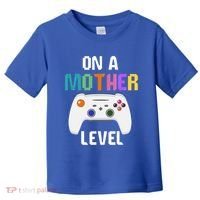 On A Mother Level Up Mothers Day Gamer Mom Retro Controller Gift Toddler T-Shirt thumb 0