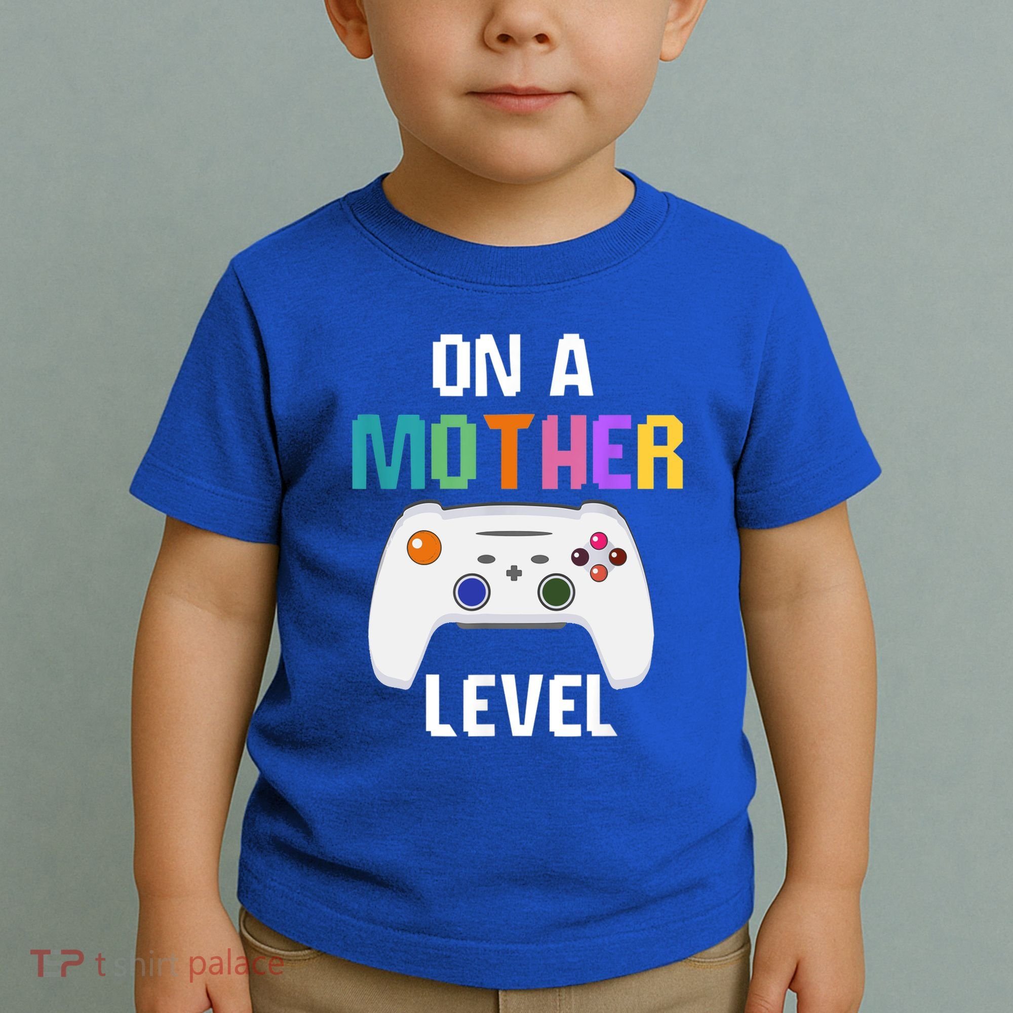 On A Mother Level Up Mothers Day Gamer Mom Retro Controller Gift Toddler T-Shirt