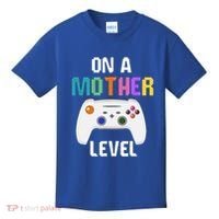 On A Mother Level Up Mothers Day Gamer Mom Retro Controller Gift Kids T-Shirt thumb 0