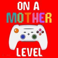 On A Mother Level Up Mothers Day Gamer Mom Retro Controller Gift Santa Hat thumb 1