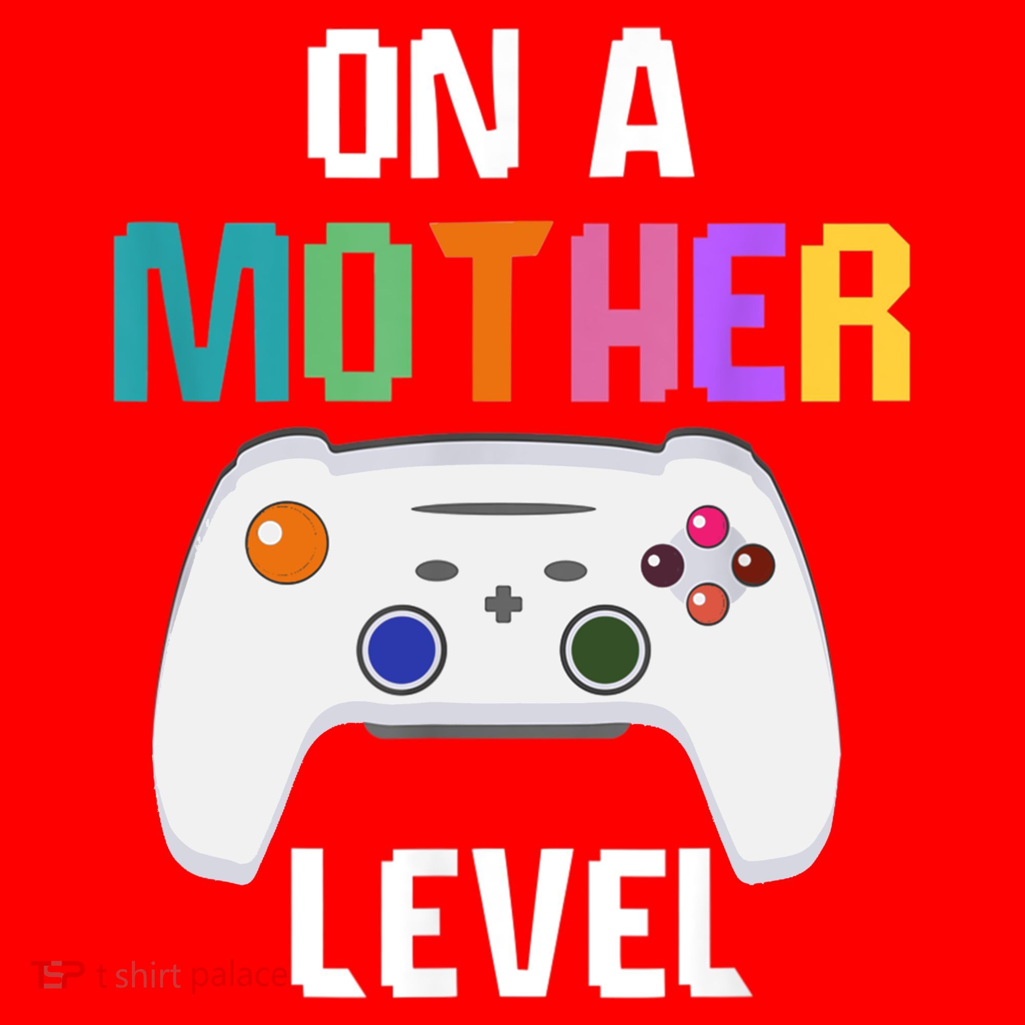 On A Mother Level Up Mothers Day Gamer Mom Retro Controller Gift Santa Hat