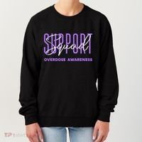 Overdose Awareness Month Support Squad Purple Ribbon Gift Women's Sweatshirt thumb 0