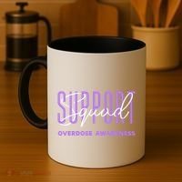 Overdose Awareness Month Support Squad Purple Ribbon Gift Coffee Mug thumb 4